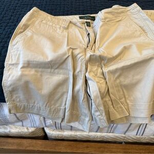 Ralph Lauren 14 Bermuda set of 2 Tan Shorts